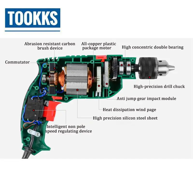 Multi-Function Hand Electric Drill 220V 13T High Power Portable Percussion Drill Dual Purpose Impact Drill Power Tool
Multi-Function Hand Electric Drill 220V 13T High Power Portable Percussion Drill Dual Purpose Impact Drill Power Tool