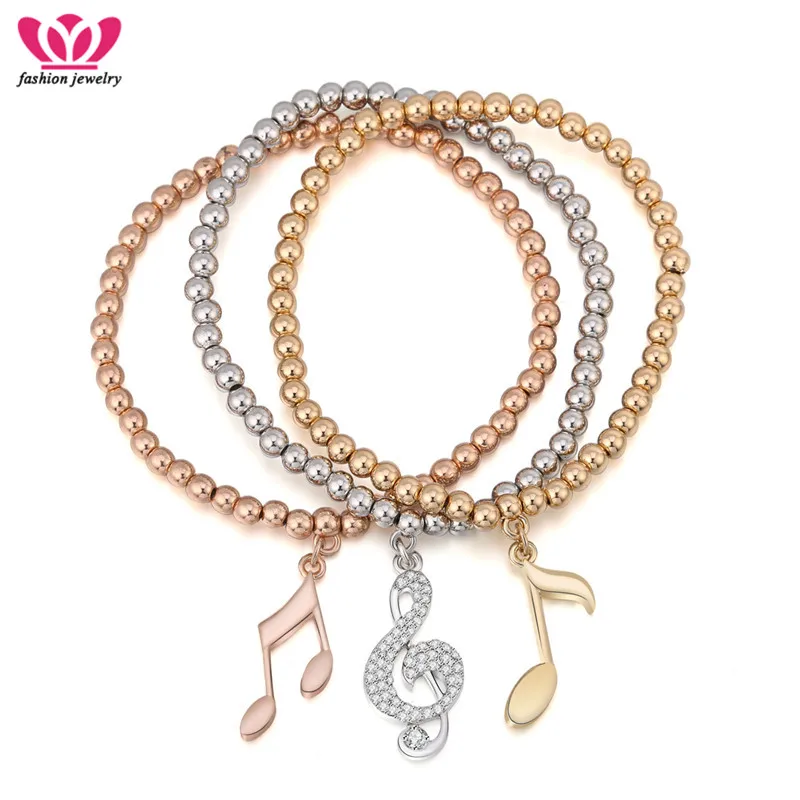 3PCS Music Note Charm Bracelets For Women Gold Color Elastic Beaded Bracelet Crystal Music Bracelet Femme Jewelry Gifts 2019
3PCS Music Note Charm Bracelets For Women Gold Color Elastic Beaded Bracelet Crystal Music Bracelet Femme Jewelry Gifts 2019