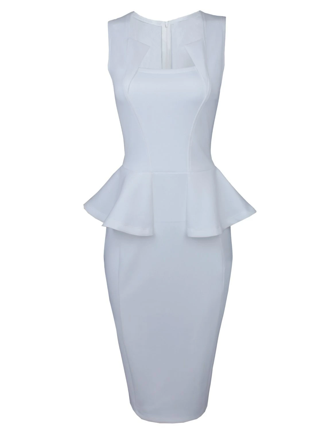 Womens Classy Neck Detail Sleeveless Zip-up Midi Dress Lady's Bodycon Peplum Ruffles Dresses
Womens Classy Neck Detail Sleeveless Zip-up Midi Dress Lady's Bodycon Peplum Ruffles Dresses