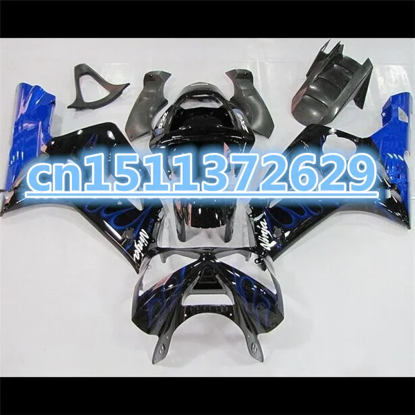 Hot sales For Kawasaki NINJA ZX6R 2003 2004 03 04 ABS Fairing Kits NINJA ZX 6R 03 04 - Blue Flame - Black D
Hot sales For Kawasaki NINJA ZX6R 2003 2004 03 04 ABS Fairing Kits NINJA ZX 6R 03 04 - Blue Flame - Black D