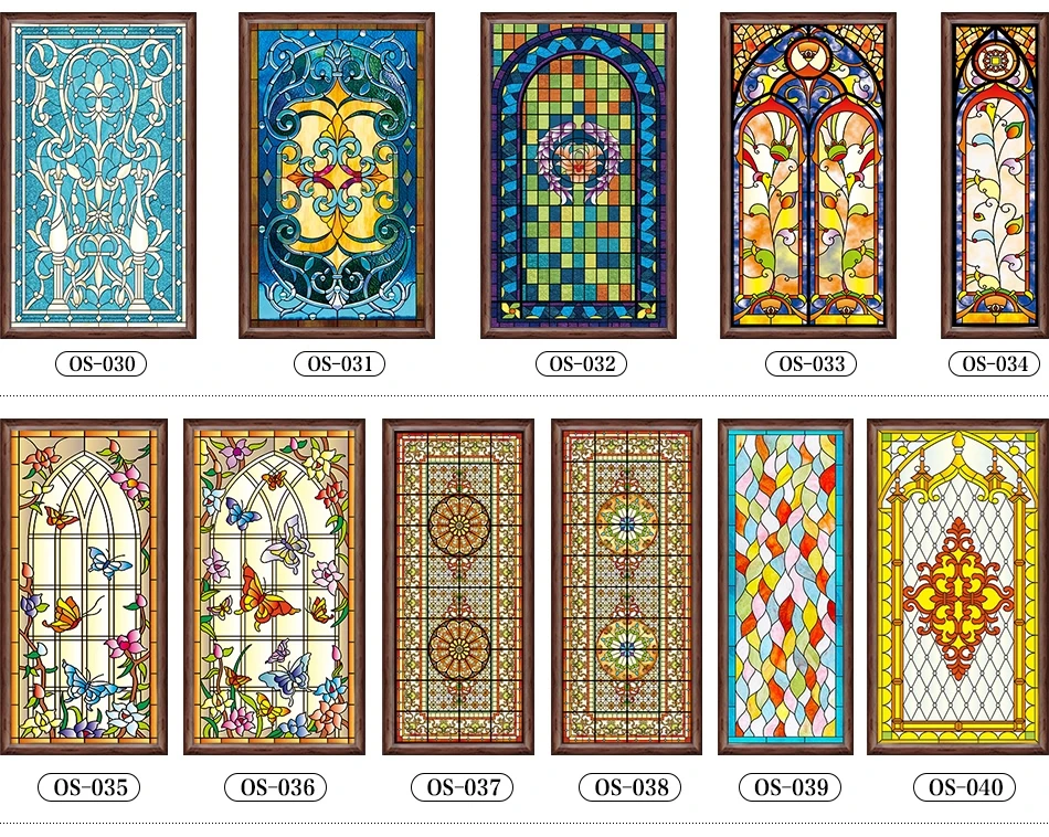Custom size static cling frosted stained glass window film church foil door stickers PVC self-adhesive window stickers 60x120cm
Custom size static cling frosted stained glass window film church foil door stickers PVC self-adhesive window stickers 60x120cm