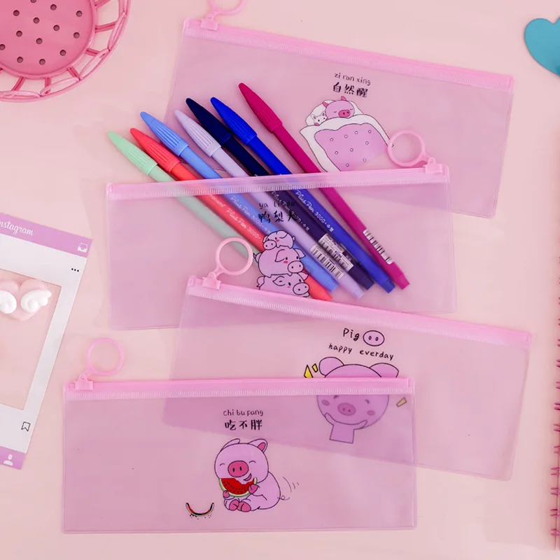 1 Pcs Kawaii Pink Pig Transparent Waterproof Zipper Document Bag School Pencil Cases Cute Girl Stationery Gift
1 Pcs Kawaii Pink Pig Transparent Waterproof Zipper Document Bag School Pencil Cases Cute Girl Stationery Gift