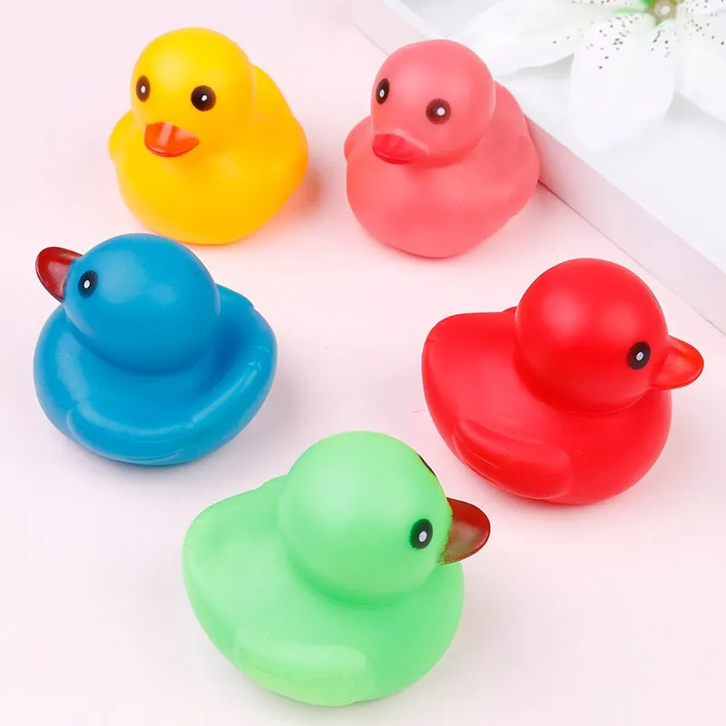 5pcs Kawaii Mini Colorful Rubber Float Squeaky Sound Duck Bath Toy Baby Bathroom Water Pool Funny Toys for Girls Boys Gifts 
5pcs Kawaii Mini Colorful Rubber Float Squeaky Sound Duck Bath Toy Baby Bathroom Water Pool Funny Toys for Girls Boys Gifts