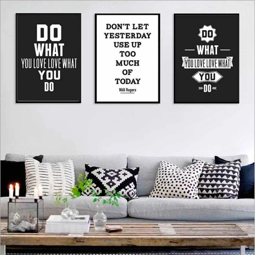 HAOCHU Black Letters Drawing Canvas Painting Living Room Home Decor Painting Print Poster Simple Nordic Wall Picture
HAOCHU Black Letters Drawing Canvas Painting Living Room Home Decor Painting Print Poster Simple Nordic Wall Picture