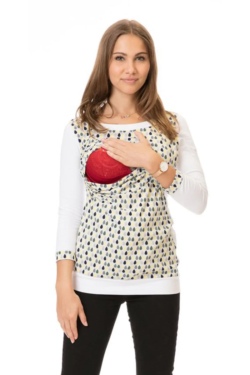 Garment For Nursing Mothers Breastfeeding Sweatshirt Printed Seven-cent Long-Sleeved Breastfeeding Women's Wear Babywearing Coat
Garment For Nursing Mothers Breastfeeding Sweatshirt Printed Seven-cent Long-Sleeved Breastfeeding Women's Wear Babywearing Coat
