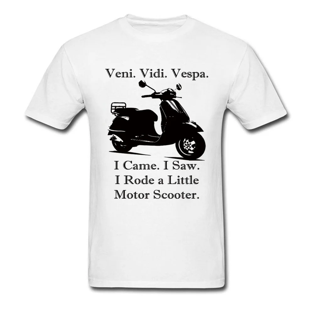 Veni Vidi Vespa! Футболка мужская черная белая футболка хлопковая I Come Saw Conquered Топы