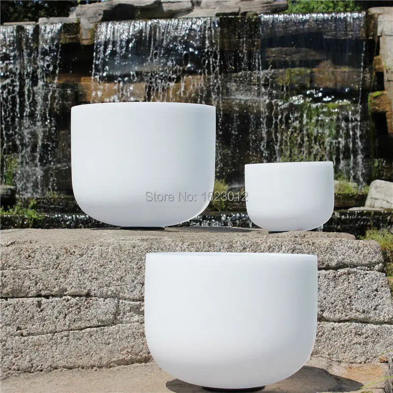 11 Inch Note C#D#F#G#A# Chakra Frosted Quartz Crystal Singing Bowl