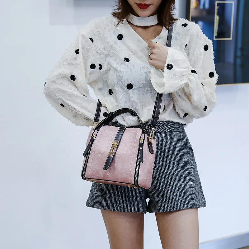 2019 Women Luxury Double Zippers Single Buckle Vintage Shoulder Bag Female High Quality Casual Handbag Lady's Crossbody bag | Багаж и