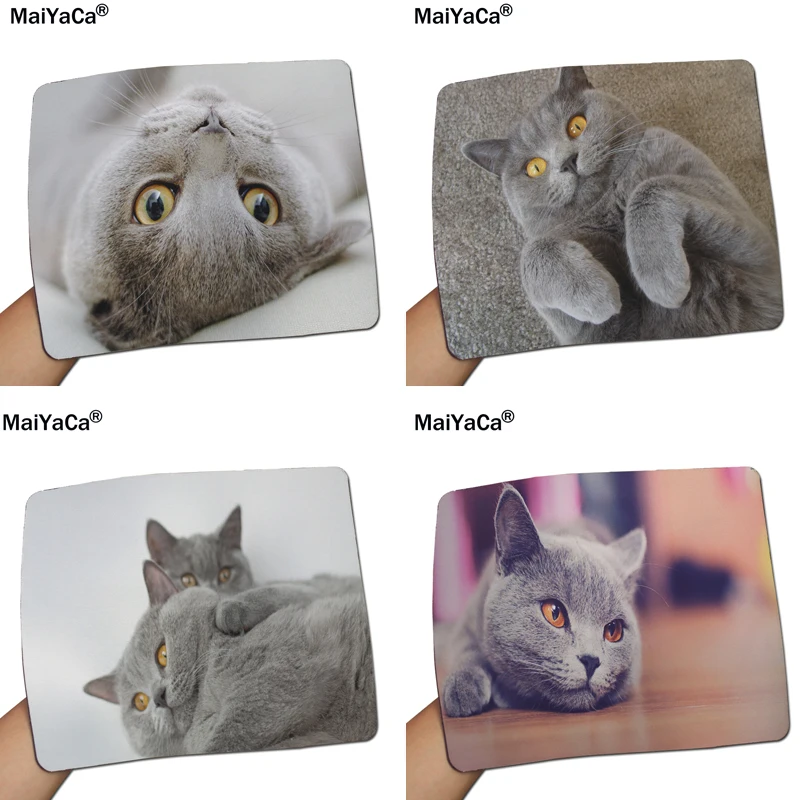 MaiYaCa Британский короткий коврик для мыши в виде кота Размер 18*22 см и 25*29 см|mouse pad