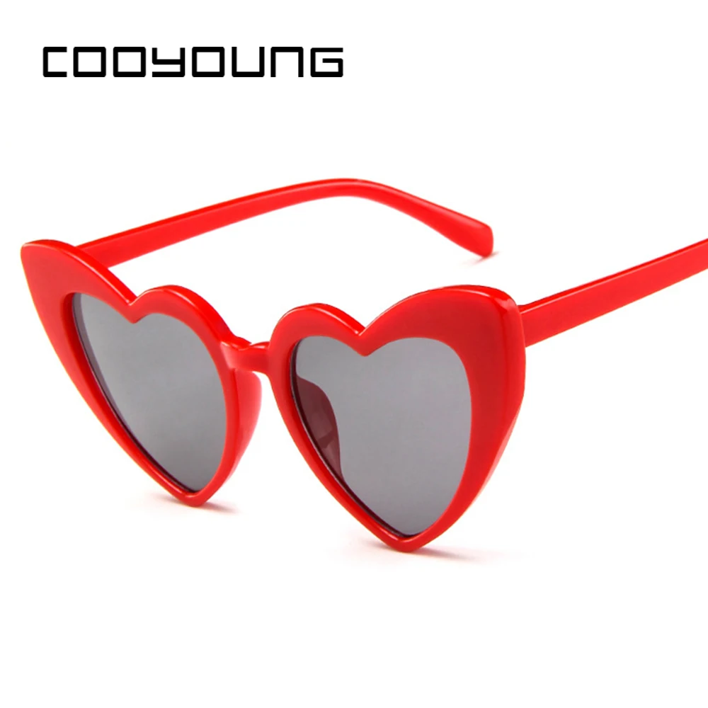 

COOYOUNG Heart Sunglasses Women Brand Designer Sun Glasses Retro Love Heart Shaped Glasses Ladies Sunglass UV400