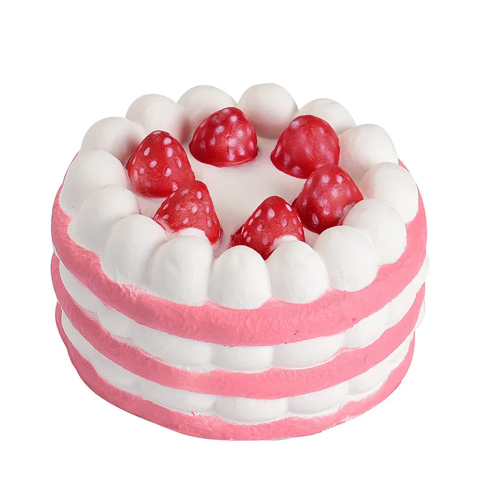 

Mini Strawberry Cake Squeeze Toy Stress Reliever Squishy Slow Rising Cream Scented Decompression Cure Toy toys for kids child A1