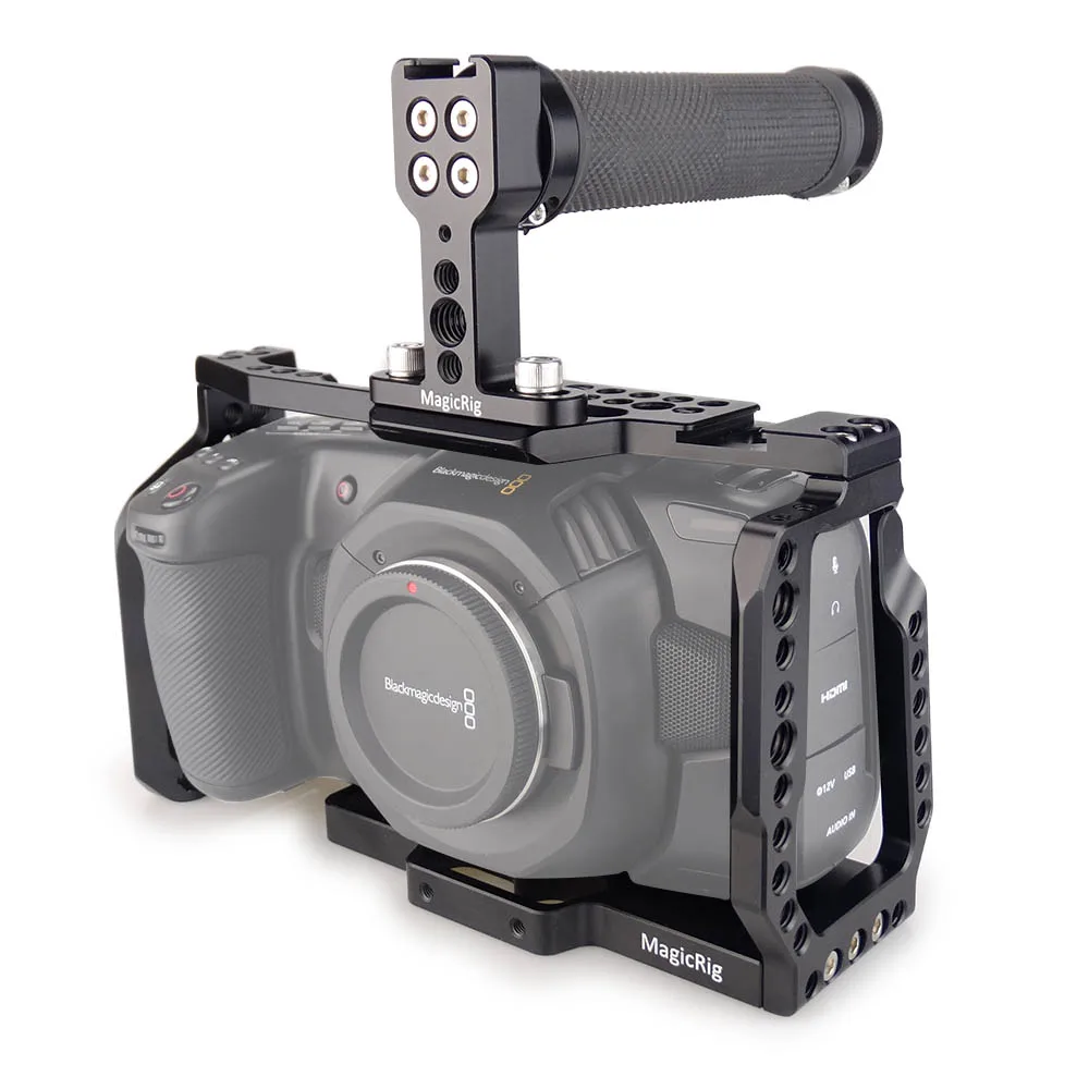 MAGICRIG BMPCC 4K Cage with Top Rubber Handle for Blackmagic Pocket Cinema Camera BMPCC 4K /BMPCC 6K
MAGICRIG BMPCC 4K Cage with Top Rubber Handle for Blackmagic Pocket Cinema Camera BMPCC 4K /BMPCC 6K