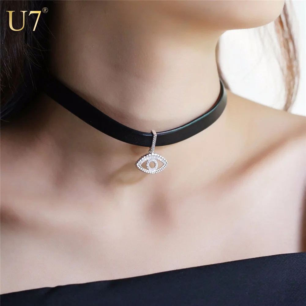 U7 Chokers Necklace Gold/Silver Color Allah/Eyes Choker Charm Accessories Women/Girl Gift Meditation New Jewelry Necklaces N1134
U7 Chokers Necklace Gold/Silver Color Allah/Eyes Choker Charm Accessories Women/Girl Gift Meditation New Jewelry Necklaces N1134