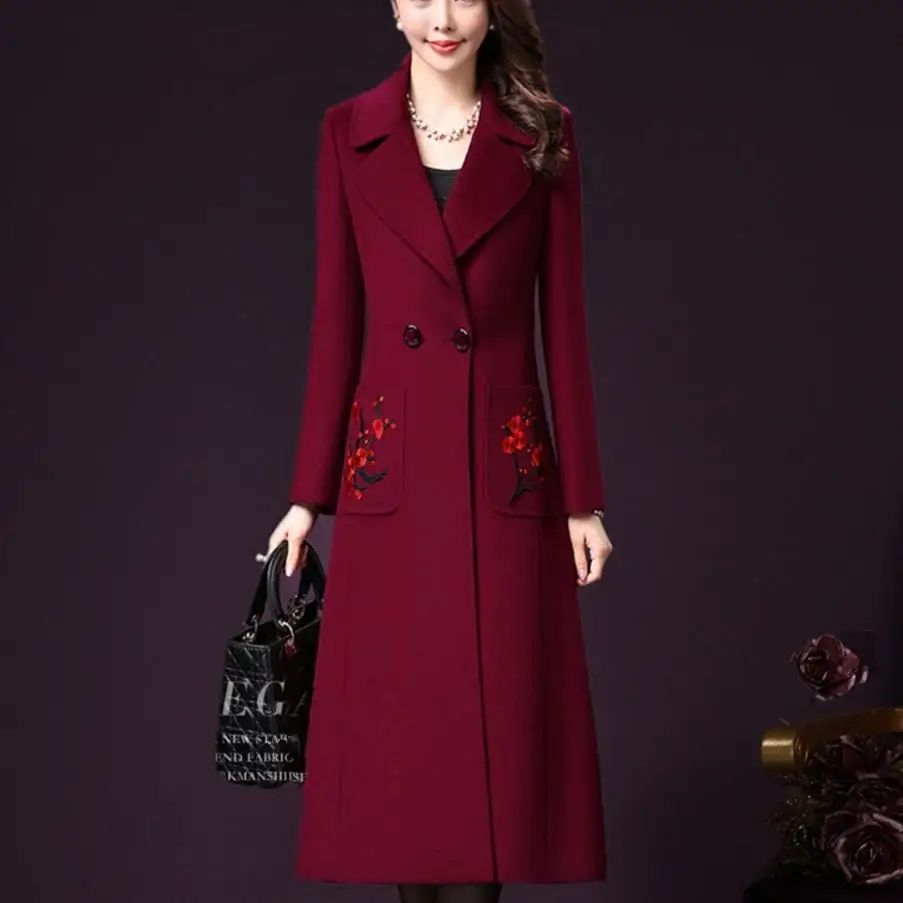 2020 New Women Autumn Winter Wool Blend Warm Long Coat Slim Fit Lapel Woolen Overcoat Cashmere Female Plus Size 4XL
2020 New Women Autumn Winter Wool Blend Warm Long Coat Slim Fit Lapel Woolen Overcoat Cashmere Female Plus Size 4XL