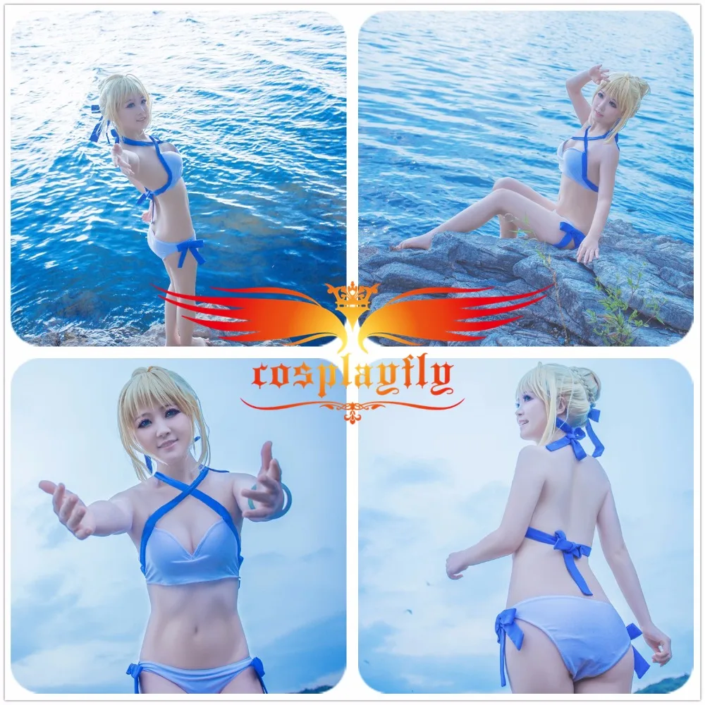 Fate/Apocrypha Saber косплей костюм сексуальный купальник бикини с лямкой на шее