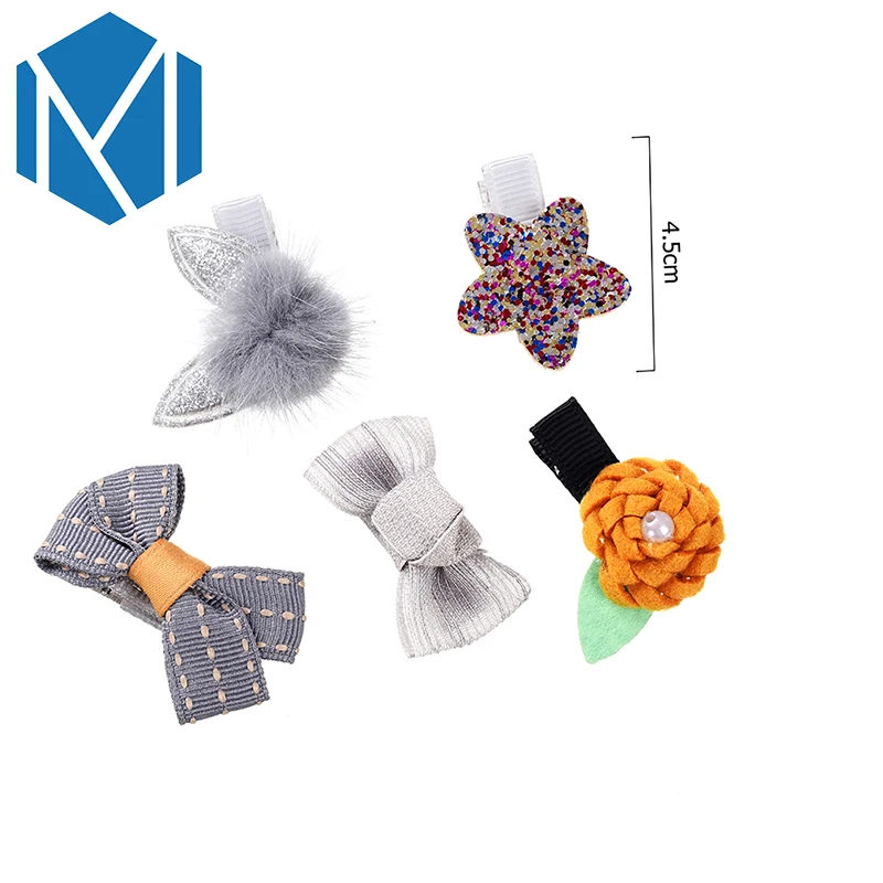 M MISM/5 шт. детские заколки для волос с короной блестки со звездами милые цветами