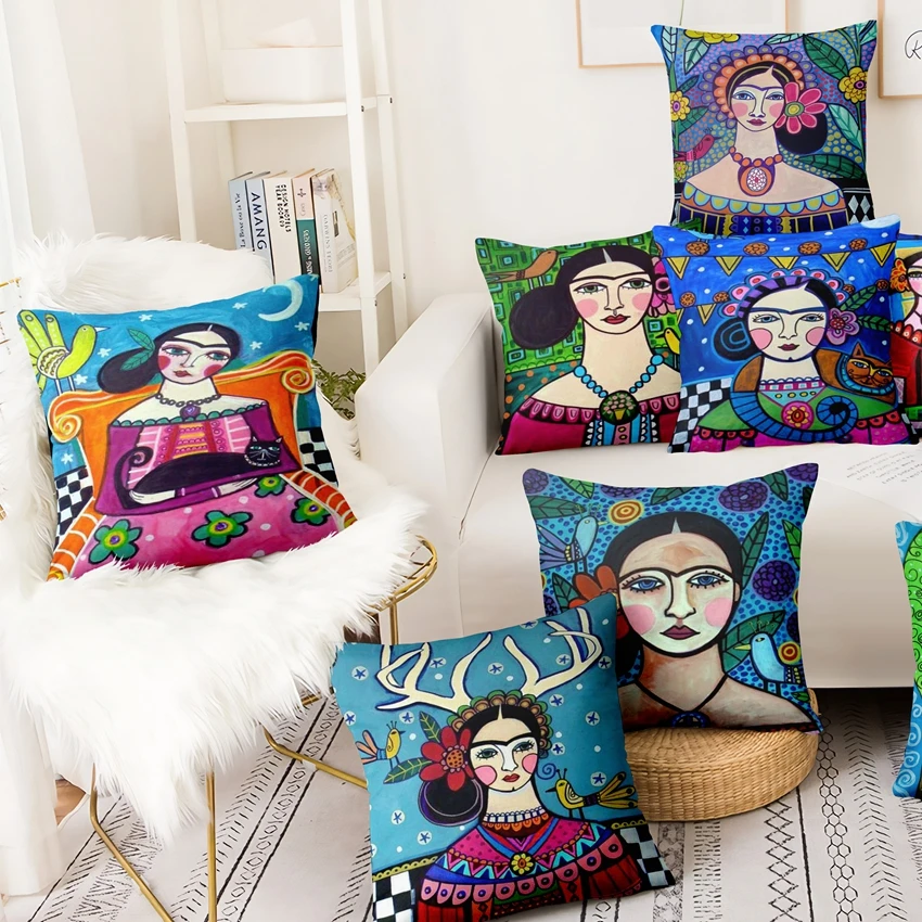 home Pillow Decoration Mexican Girl Painting Cushion Decorative Pillow Home Decor Almofadas Decorativas Para Sofa Throw Pillow
home Pillow Decoration Mexican Girl Painting Cushion Decorative Pillow Home Decor Almofadas Decorativas Para Sofa Throw Pillow