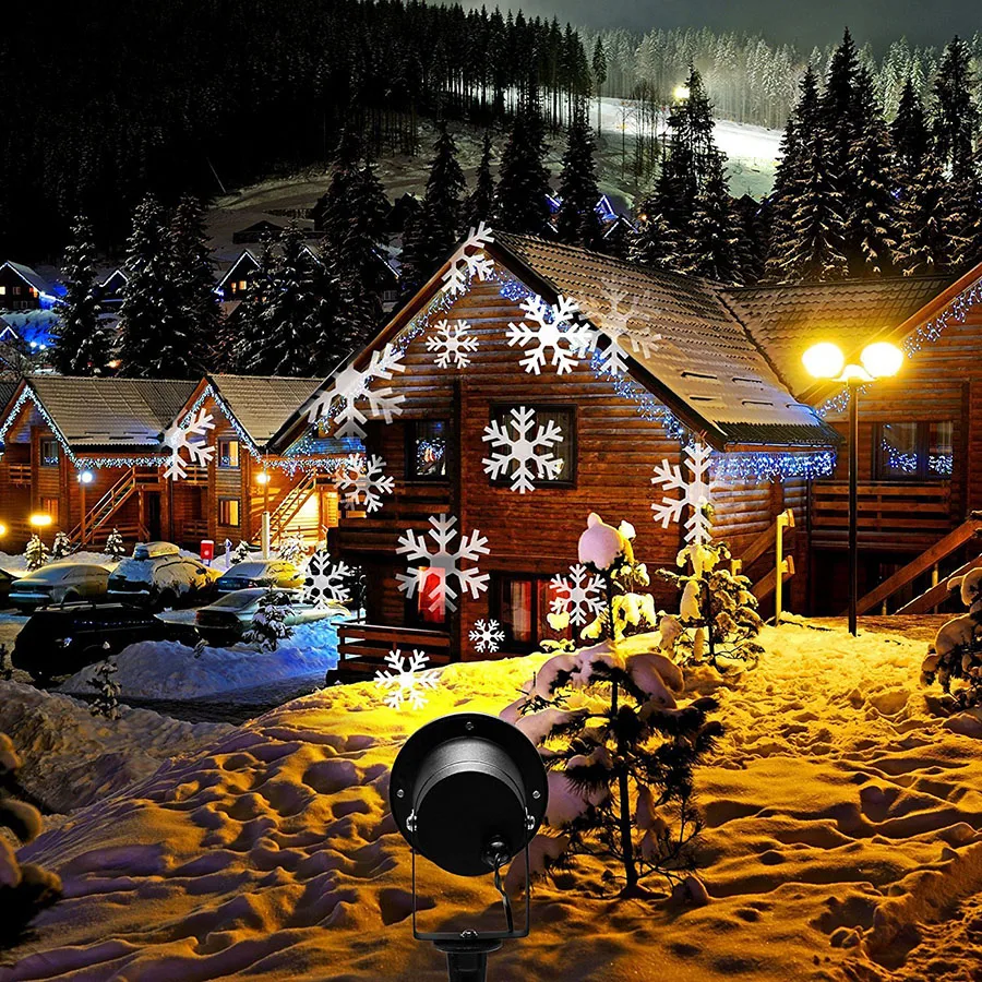Waterproof Moving Snow Laser Projector Lamps Snowflake LED Stage Light Outdoor Christmas Party Landscape Lawn Garden Lamp
Waterproof Moving Snow Laser Projector Lamps Snowflake LED Stage Light Outdoor Christmas Party Landscape Lawn Garden Lamp