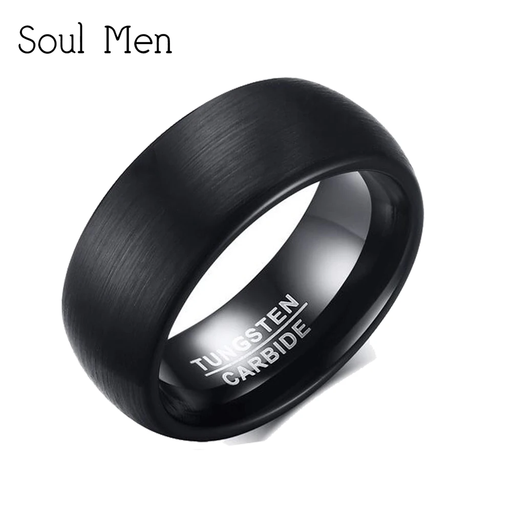 Soul Men 8mm Black Dome Matte Tungsten Carbide Wedding Rings Classic Finger Jewelry for Men Women Cool Durable Style
Soul Men 8mm Black Dome Matte Tungsten Carbide Wedding Rings Classic Finger Jewelry for Men Women Cool Durable Style