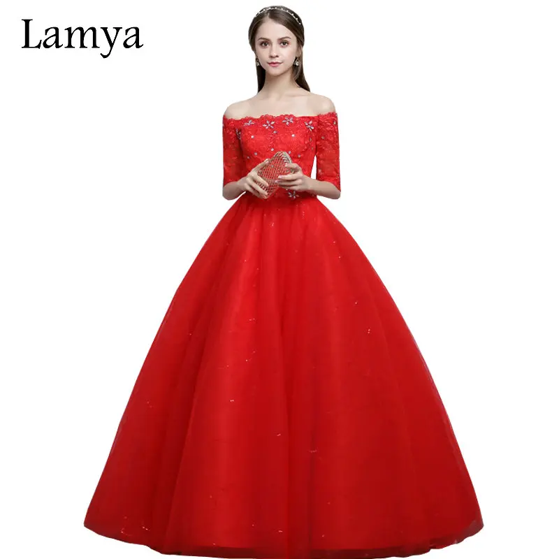 LAMYA Vintage Red Boat Neck Wedding Dresses With Short Sleeves 2019 Lace Ball Gown Vestidos De Noiva alibaba retail store
LAMYA Vintage Red Boat Neck Wedding Dresses With Short Sleeves 2019 Lace Ball Gown Vestidos De Noiva alibaba retail store