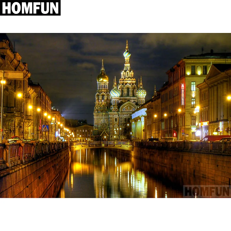 Алмазная живопись HOMFUN A00551 картина сделай сам с полными квадратными/круглыми