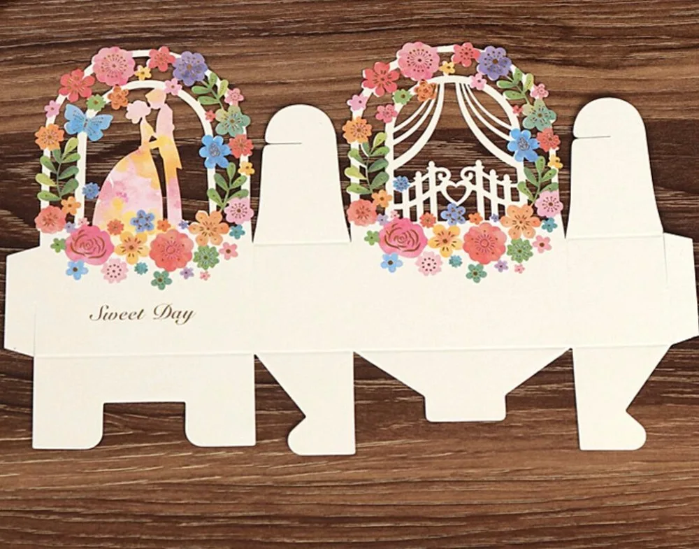 100pcs Laser Cut Hollow Bride &Groom Flower Candy Box Chocolates Boxes With Ribbon For Wedding Party Baby Shower Favor Gift
100pcs Laser Cut Hollow Bride &Groom Flower Candy Box Chocolates Boxes With Ribbon For Wedding Party Baby Shower Favor Gift