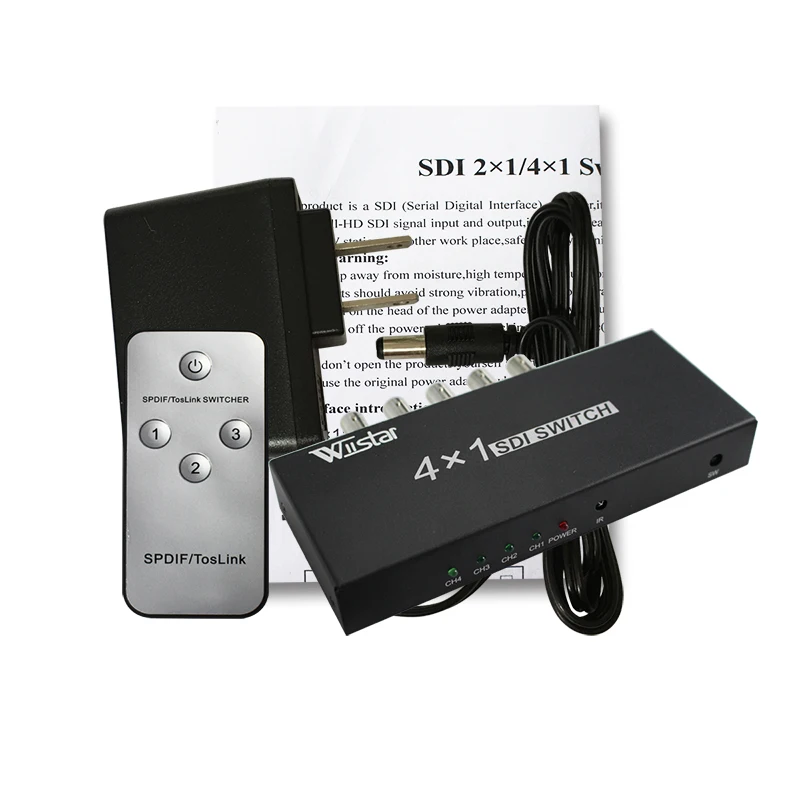 Wiistar переключатель SDI 4x1 HUB умный удлинитель с переключателем 4 в 1 для HD SD монитора