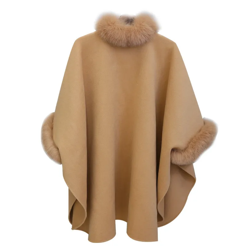 2020 fashion Coat Winter Women's Wool Coat Fox fur collar Korean Fashion female jackets Woolen Cloak shawl jacket female Coat
2020 fashion Coat Winter Women's Wool Coat Fox fur collar Korean Fashion female jackets Woolen Cloak shawl jacket female Coat