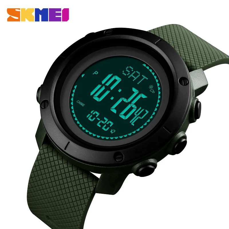 

SKMEI Sports Watches Men Pedometer Calories Digital Watch Women Altimeter Barometer Compass Thermometer Weather reloj hombre