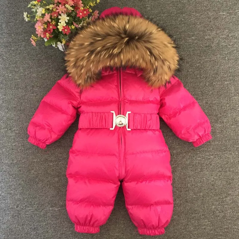 9 color Down Romper yellow snowsuit Waterproof Windproof Snow Wear Jumpsuit Baby Kids Ski suit One Piece Warm Outerwear | Детская одежда