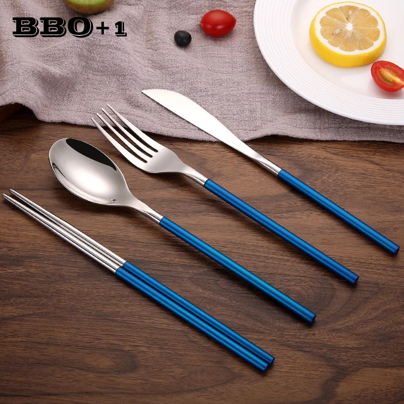 4Pcs/set Steak Dinnerware 304 Stainless Steel Brown Cutlery Set Knife Fork Set Tableware blue Wedding Flatware Drop Shipping
4Pcs/set Steak Dinnerware 304 Stainless Steel Brown Cutlery Set Knife Fork Set Tableware blue Wedding Flatware Drop Shipping