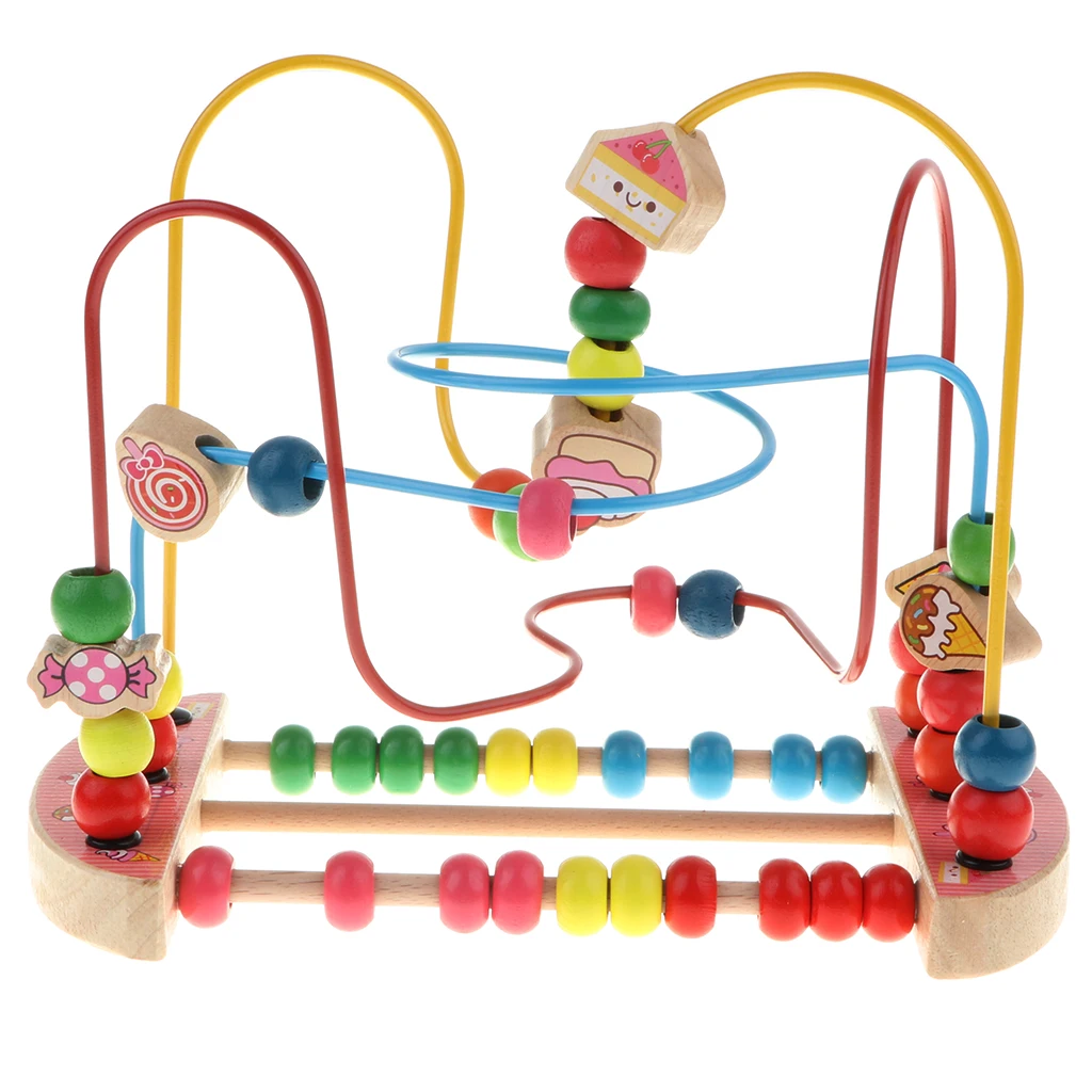 Baby Activity First Bead Coaster Maze Puzzle, Toddler Baby Wooden Roller Coaster Sliding Beads Game Early Education Toy - Candy
Baby Activity First Bead Coaster Maze Puzzle, Toddler Baby Wooden Roller Coaster Sliding Beads Game Early Education Toy - Candy