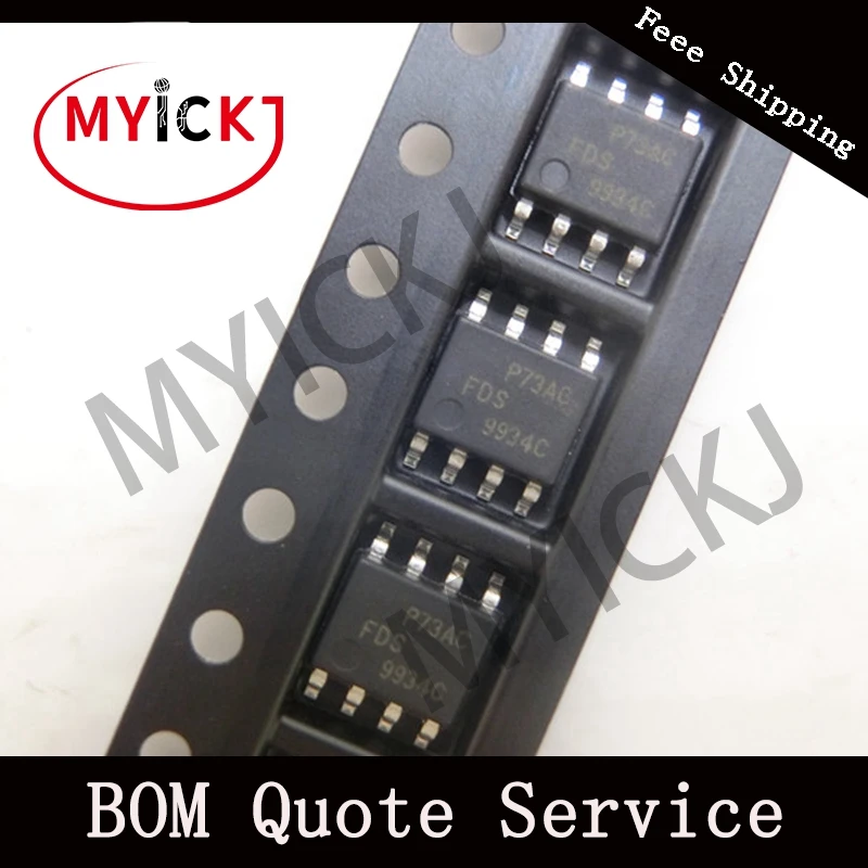 10 шт. FDS9934C микросхема MOSFET N/P-CH 20 в 6.5A/5A 8 SOIC | Лампы и освещение