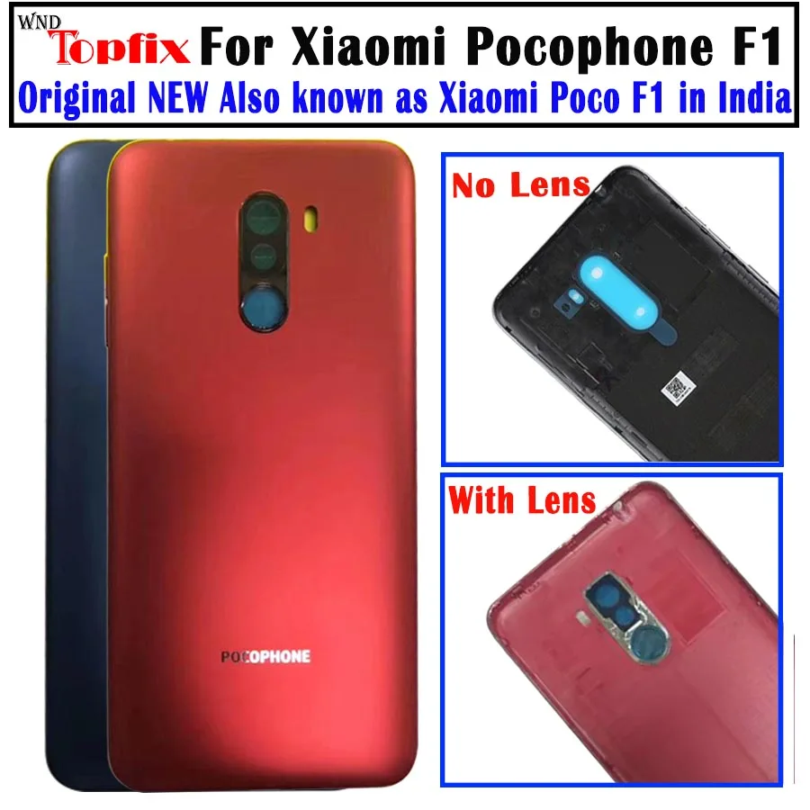 Крышка батарейного отсека для Xiaomi PocoPhone F1 задний корпус задняя крышка + рамка