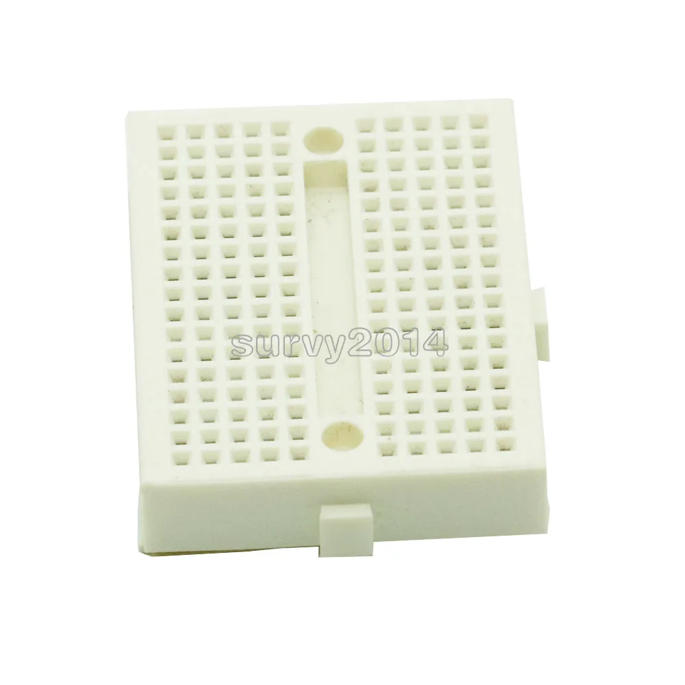 

2PCS White Solderless Prototype Breadboard 170 Tie-points for Arduino Shield new