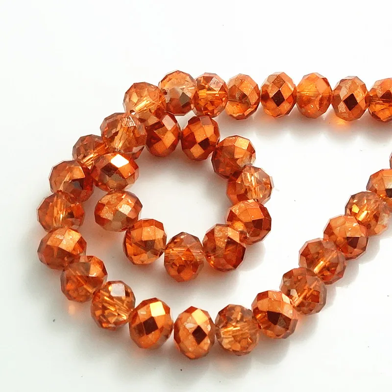 Wholesale Half Plated Rondelle Faceted Crystal Glass Loose Spacer Beads 4mm 6mm 8mm 10mm Orange
Wholesale Half Plated Rondelle Faceted Crystal Glass Loose Spacer Beads 4mm 6mm 8mm 10mm Orange