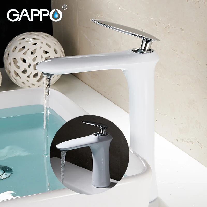 

GAPPO Basin Faucets white deck mounted waterfall faucet water taps basin sink water mixers water tap bathroom faucet