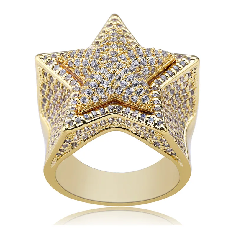 Hip Hop Bling Star Iced Out Copper Full Rhinestone Cz Zircon Ring Luxury Ring For Women Men Jewelry Dropshipping 7-11Size
Hip Hop Bling Star Iced Out Copper Full Rhinestone Cz Zircon Ring Luxury Ring For Women Men Jewelry Dropshipping 7-11Size