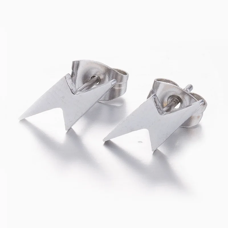 New Fashion Geometric Punk Stainless Steel Earring Lightning Stud Earring For Women Men Gift Jewelry Earring
New Fashion Geometric Punk Stainless Steel Earring Lightning Stud Earring For Women Men Gift Jewelry Earring