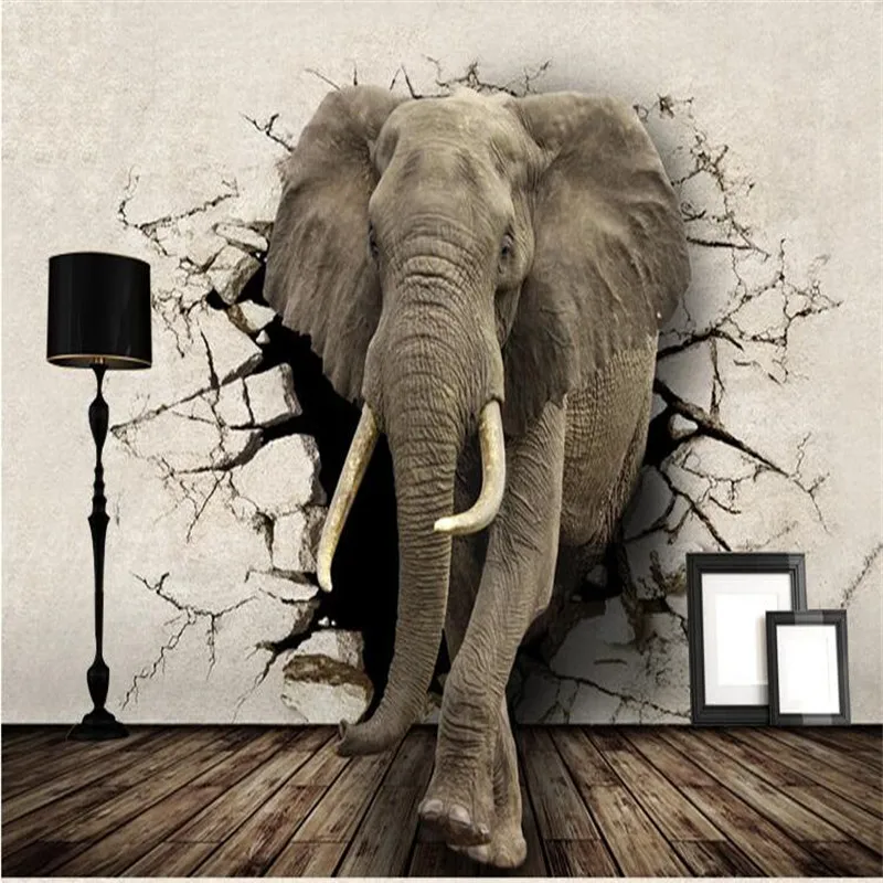 beibehang Custom wallpaper 3D stereo Poqiang abstract painting living room TV background painting elephant mural decoration
beibehang Custom wallpaper 3D stereo Poqiang abstract painting living room TV background painting elephant mural decoration