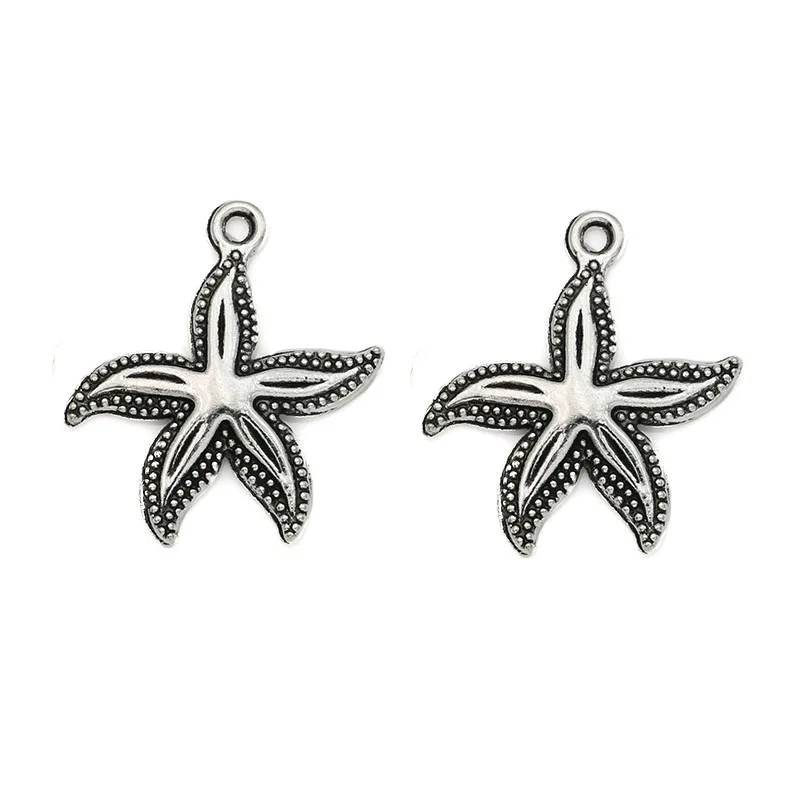 20pcs Antique Silver Plated Starfish Charms Pendants for Jewelry Making Jewelry Findings DIY Handmade Craft 25x23mm
20pcs Antique Silver Plated Starfish Charms Pendants for Jewelry Making Jewelry Findings DIY Handmade Craft 25x23mm