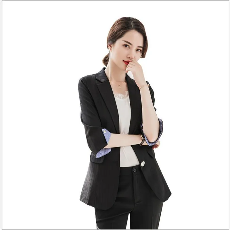 2019New Arrival Women Spring Blazers Notched Autumn Plus Size 4XL Button Slim Office Lady Blazers Three Quarter HighQualityQ1291
2019New Arrival Women Spring Blazers Notched Autumn Plus Size 4XL Button Slim Office Lady Blazers Three Quarter HighQualityQ1291