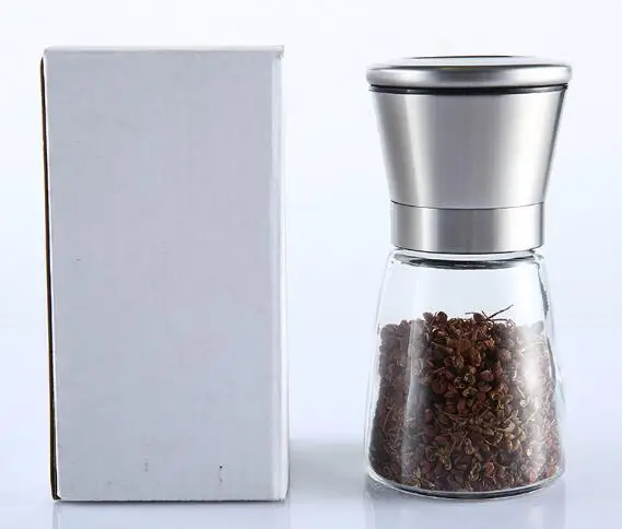 150Pcs/Lot Stainless Steel Salt And Pepper Mill Glass Body Spice Salt and Pepper Grinder Kitchen Accessories
150Pcs/Lot Stainless Steel Salt And Pepper Mill Glass Body Spice Salt and Pepper Grinder Kitchen Accessories