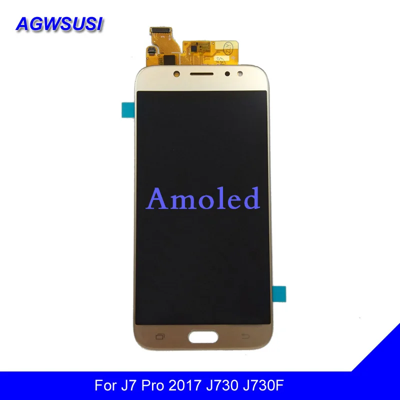 Регулируемый OLED для samsung Galaxy J7 Pro 2017 J730 J730F сенсорный экран дигитайзер сенсор + ЖК