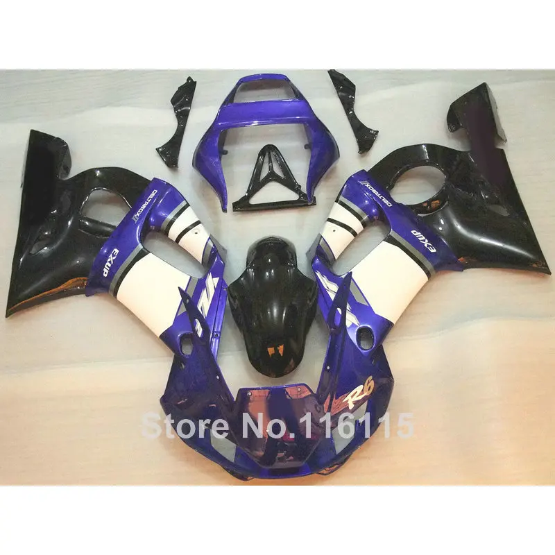 High quality ABS fairing kit for YAMAHA R6 1998 1999 2000 2001 2002 R6 YZF R6 98-02 blue white black fairings set #3203
High quality ABS fairing kit for YAMAHA R6 1998 1999 2000 2001 2002 R6 YZF R6 98-02 blue white black fairings set #3203