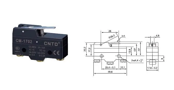 Высокое качество оригинальный CNTD CM-1702 микро переключатель/концевой