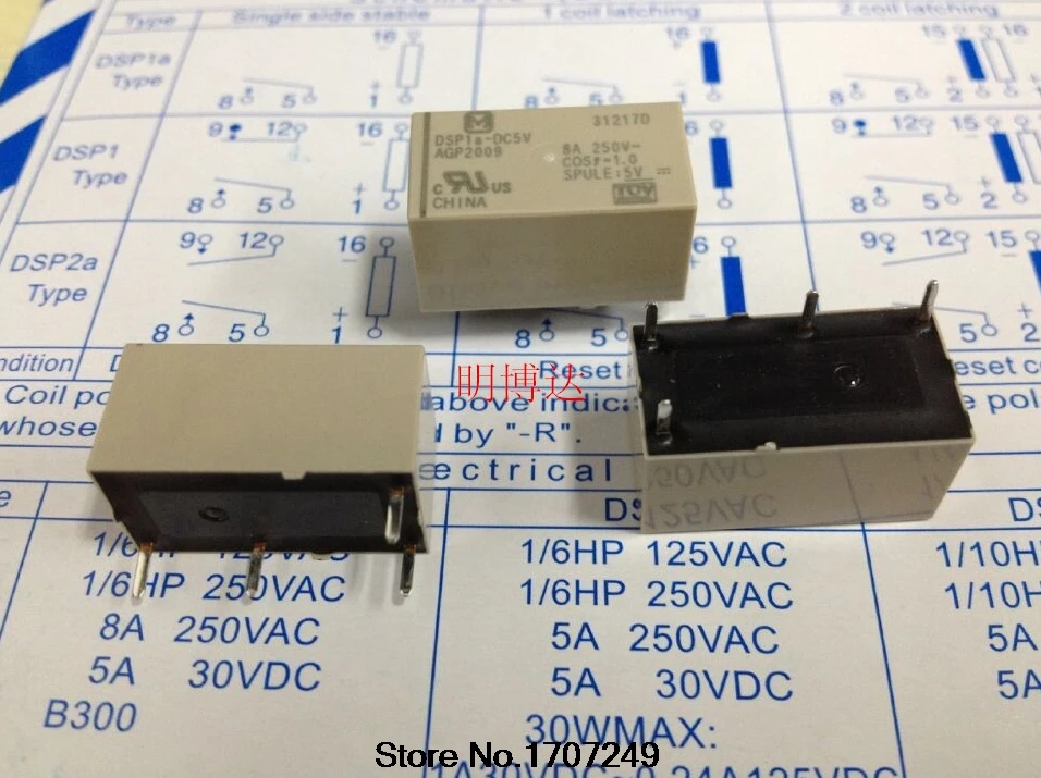 Бесплатная доставка 100% новое оригинальное реле 10 шт./лот DSP1A-5VDC DSP1A-DC5V AGP2009
Бесплатная доставка 100% новое оригинальное реле 10 шт./лот DSP1A-5VDC DSP1A-DC5V AGP2009