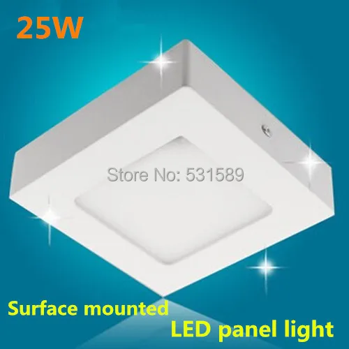 

DHL 10pcs 25w kitchen light ceiling Square led panel lights quare surface mounted Aluminum 2835SMD AC85-265V warm/cool white