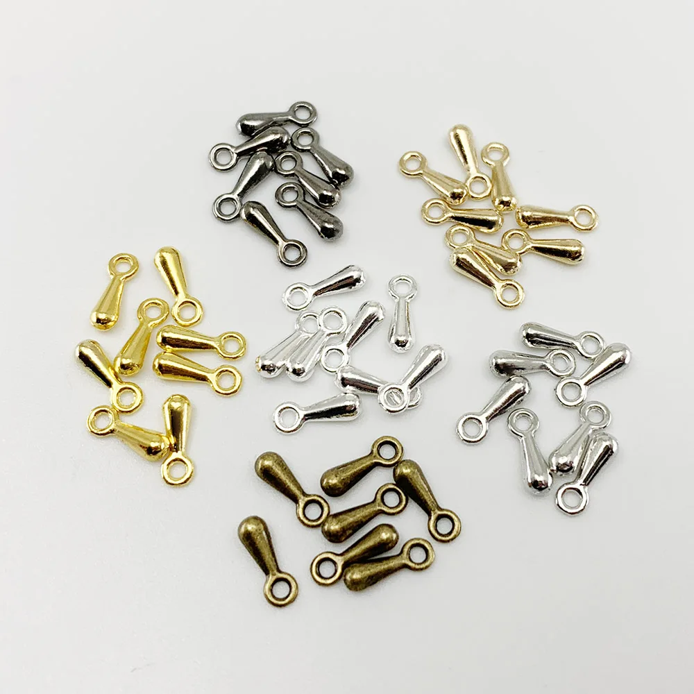 200pcs Gold/Rhodium/Antique Bronze Metal Water Drop End Beads 2*7 3*9mm Extender Chain Pendant Supplies For DIY Jewelry
200pcs Gold/Rhodium/Antique Bronze Metal Water Drop End Beads 2*7 3*9mm Extender Chain Pendant Supplies For DIY Jewelry