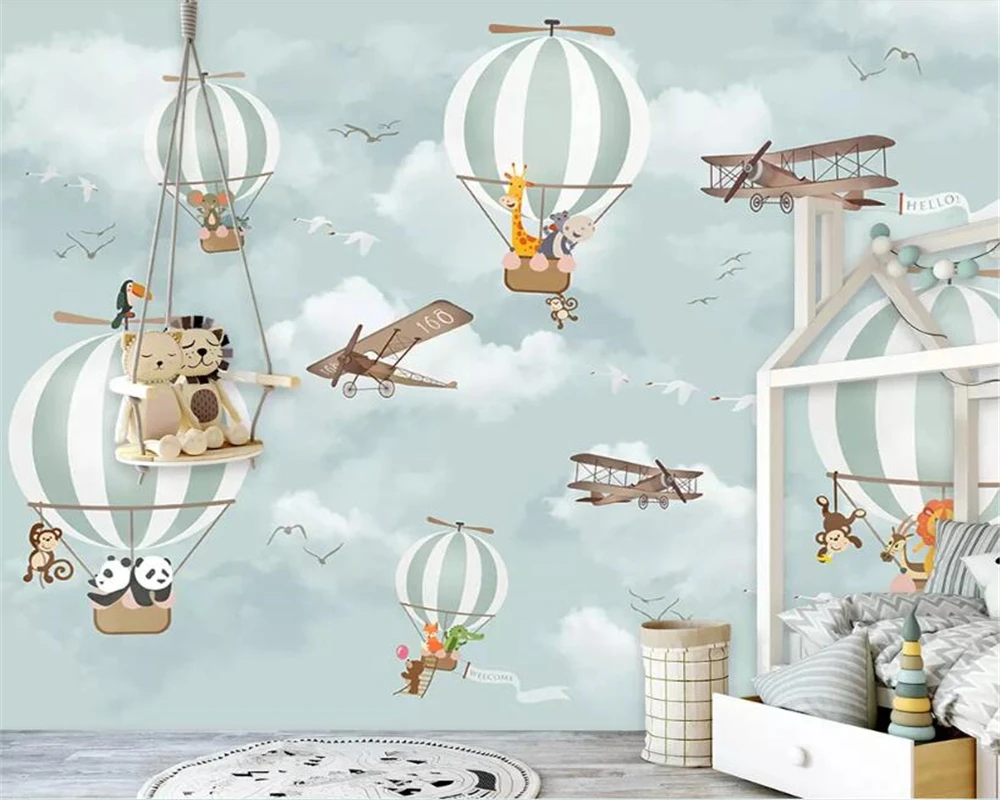 Beibehang custom made 3d Wallpaper Cartoon hot air balloon aircraft cartoon animals Playground Background Wall 3d wallpaper
Beibehang custom made 3d Wallpaper Cartoon hot air balloon aircraft cartoon animals Playground Background Wall 3d wallpaper